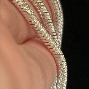 MILOR sterling snake chain, 32”L, Heavy, ITALY